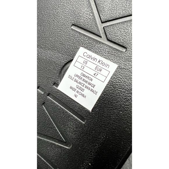 Calvin Klein Auster Black Slip-On Men Sandals Size 13M NWB - Picture 6 of 10